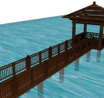 栈道su模型下载_sketchup草图大师SKP模型