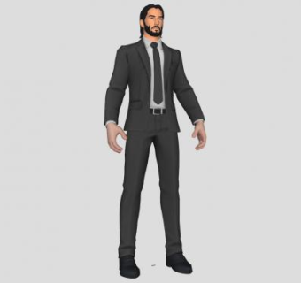3D西装人物SU模型下载_sketchup草图大师SKP模型