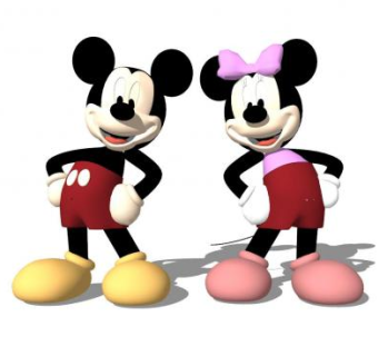 米奇米妮SU模型下载_sketchup草图大师SKP模型