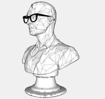 人头工艺品雕塑SU模型下载_sketchup草图大师SKP模型