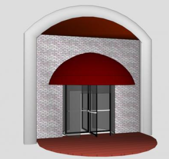 旋转门su模型下载_sketchup草图大师SKP模型