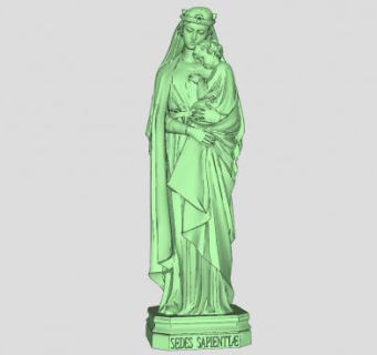 圣母雕塑人物SU模型下载_sketchup草图大师SKP模型