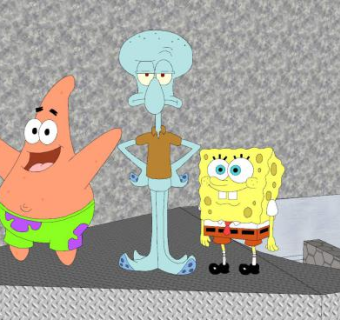 海绵宝宝卡通人物sketchup模型下载_sketchup草图大师SKP模型