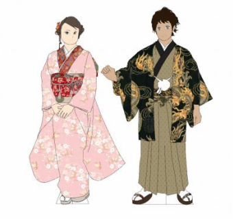 2D日本和服人物SU模型下载_sketchup草图大师SKP模型