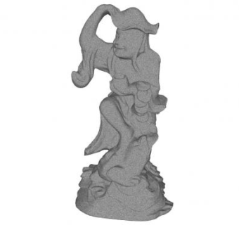 石头人物雕塑SU模型下载_sketchup草图大师SKP模型