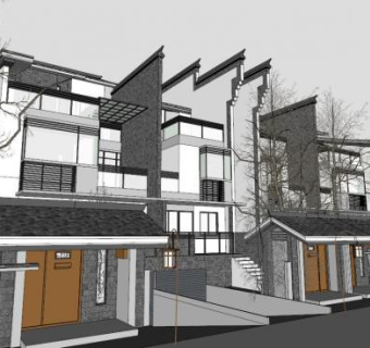 徽派建筑su模型下载_sketchup草图大师SKP模型