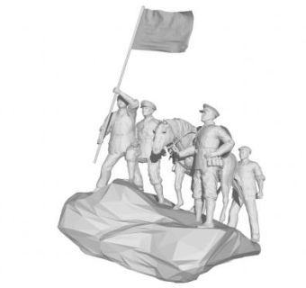 红军胜利雕塑SU模型下载_sketchup草图大师SKP模型