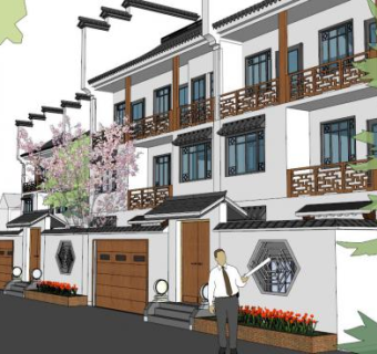仿古建筑su模型下载_sketchup草图大师SKP模型