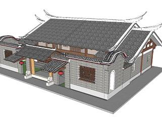 <em>闽南</em>建筑住宅房子SU模型下载_sketchup草图大师SKP模型