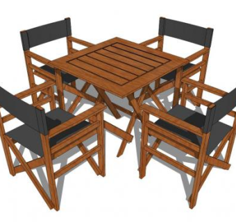 休闲桌椅su模型下载_sketchup草图大师SKP模型