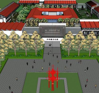 中国馆su模型下载_sketchup草图大师SKP模型