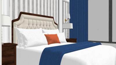 美式卧室主人房设计SU模型下载_sketchup草图大师SKP模型