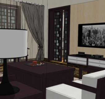 新中式su模型下载_sketchup草图大师SKP模型