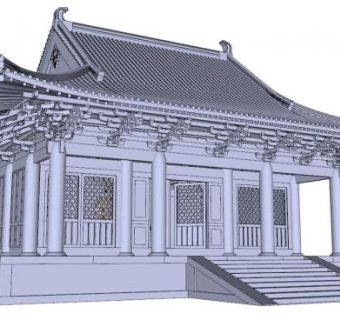 大殿su模型下载_sketchup草图大师SKP模型
