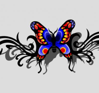 蝴蝶装饰品SU模型下载_sketchup草图大师SKP模型