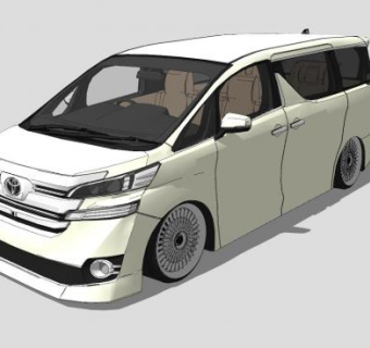 丰田阿尔法汽车SU模型下载_sketchup草图大师SKP模型