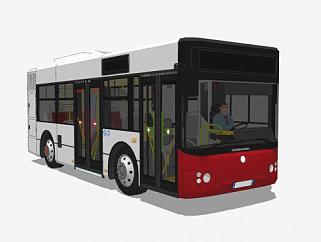 <em>公交</em>车巴士车SU模型下载_sketchup草图大师SKP模型