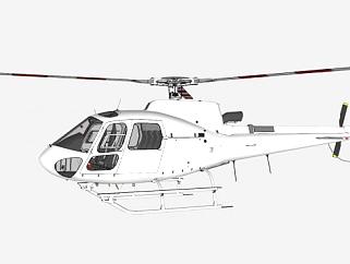 直升机飞机SU模型下载_sketchup草图大师SKP模型