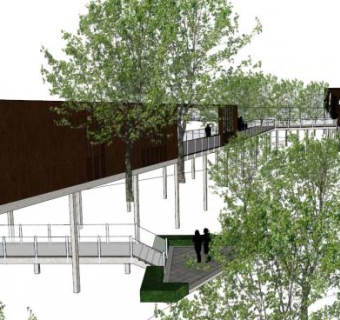 人行天桥su模型下载_sketchup草图大师SKP模型