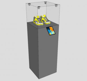 跑鞋运动鞋展柜SU模型下载_sketchup草图大师SKP模型