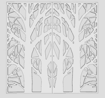 树形雕刻版SU模型下载_sketchup草图大师SKP模型