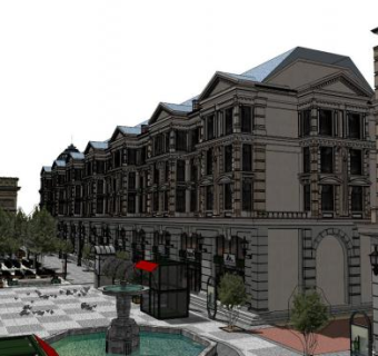 石库门su模型下载_sketchup草图大师SKP模型