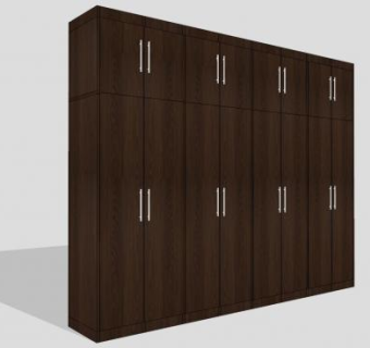 组合柜衣柜子SU模型下载_sketchup草图大师SKP模型