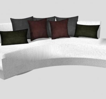 现代弧形沙发SU模型下载_sketchup草图大师SKP模型