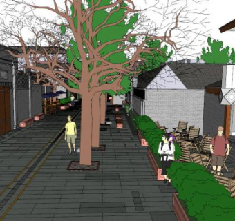 宽窄巷子su模型下载_sketchup草图大师SKP模型