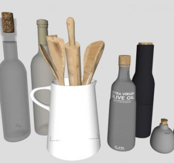 厨房用具调味瓶SU模型下载_sketchup草图大师SKP模型