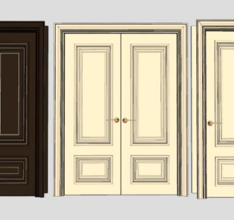 现代家居室内门SU模型下载_sketchup草图大师SKP模型