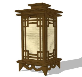 中式灯su模型下载_sketchup草图大师SKP模型