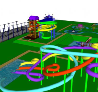 游乐园su模型下载_sketchup草图大师SKP模型