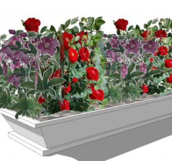 花坛su模型下载_sketchup草图大师SKP模型
