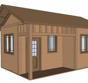 木屋su模型下载_sketchup草图大师SKP模型