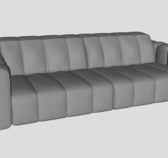 现代直沙发SU模型下载_sketchup草图大师SKP模型