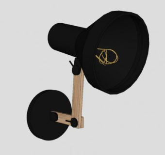 木质灯具壁灯SU模型下载_sketchup草图大师SKP模型