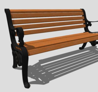 铁艺座椅su模型下载_sketchup草图大师SKP模型