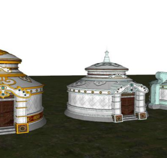 蒙古包su模型下载_sketchup草图大师SKP模型