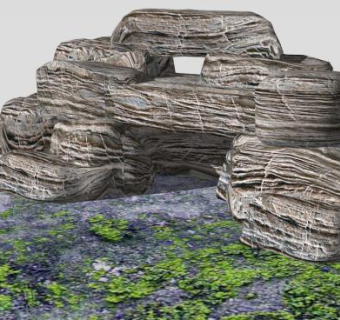 置石su模型下载_sketchup草图大师SKP模型