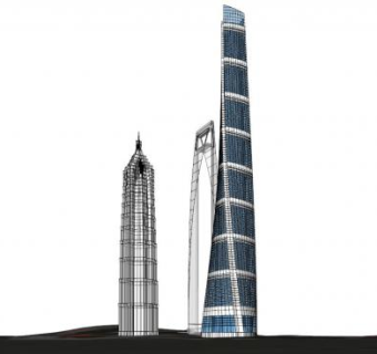 上海中心su模型下载_sketchup草图大师SKP模型