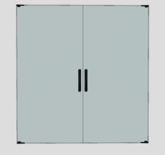 玻璃推拉门SKP模型下载_sketchup草图大师SKP模型