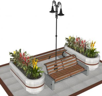 景观座椅su模型下载_sketchup草图大师SKP模型