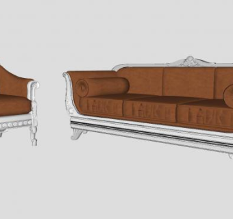 欧式沙发家具SU模型下载_sketchup草图大师SKP模型