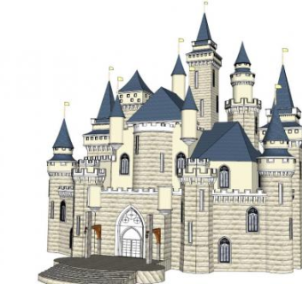 天鹅堡su模型下载_sketchup草图大师SKP模型