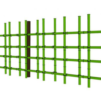 竹篱笆su模型下载_sketchup草图大师SKP模型