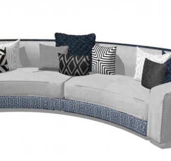 弧形沙发su模型下载_sketchup草图大师SKP模型