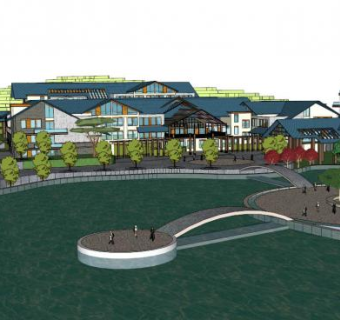 度假村su模型下载_sketchup草图大师SKP模型