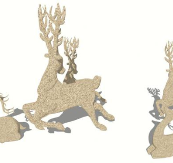 动物雕塑su模型下载_sketchup草图大师SKP模型