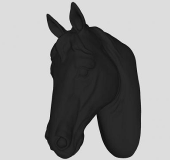 马头装饰墙饰SU模型下载_sketchup草图大师SKP模型